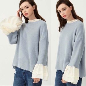 Storets Luci Overlay Blouse Sweatshirt top